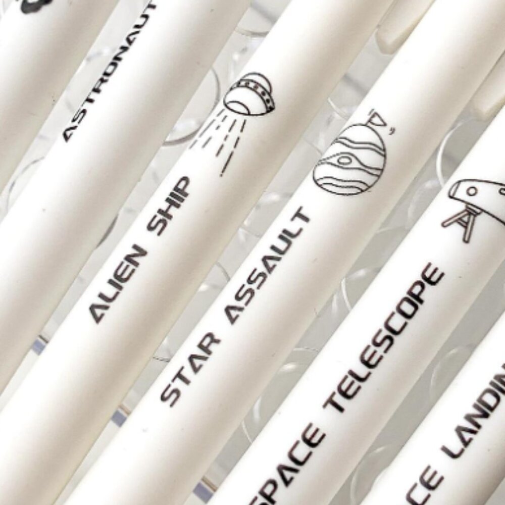 Love Astronaut Pen Set 6 Graphic Gel Pens